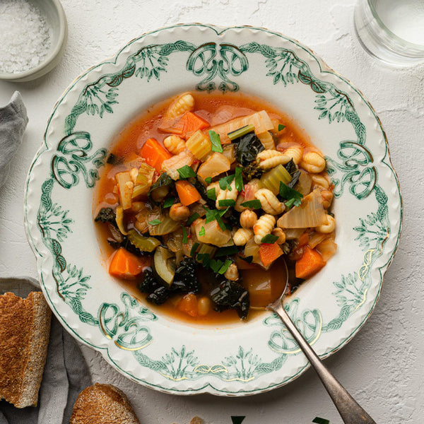 Minestrone with Gnocchi Pasta Soup (V)