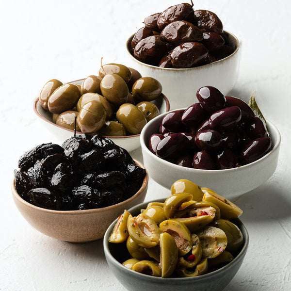 Marinated Olives (GF, VG)- Green- Kalamata