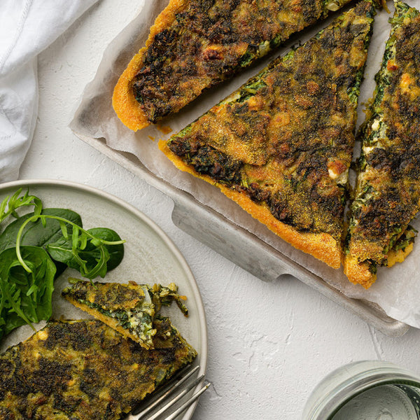 Patsara (Spinach Polenta Tart) - VG