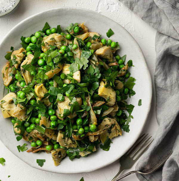 Roasted Fennel, Peas & Artichoke Salad (GF, NF, VG)